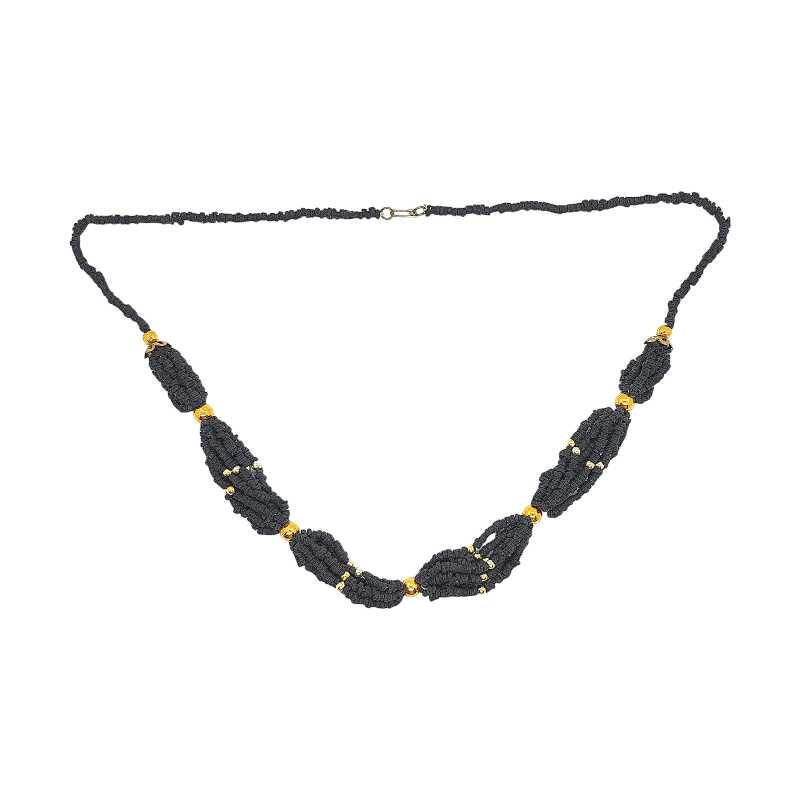 Modeschmuck Keramik Kette Schwarz